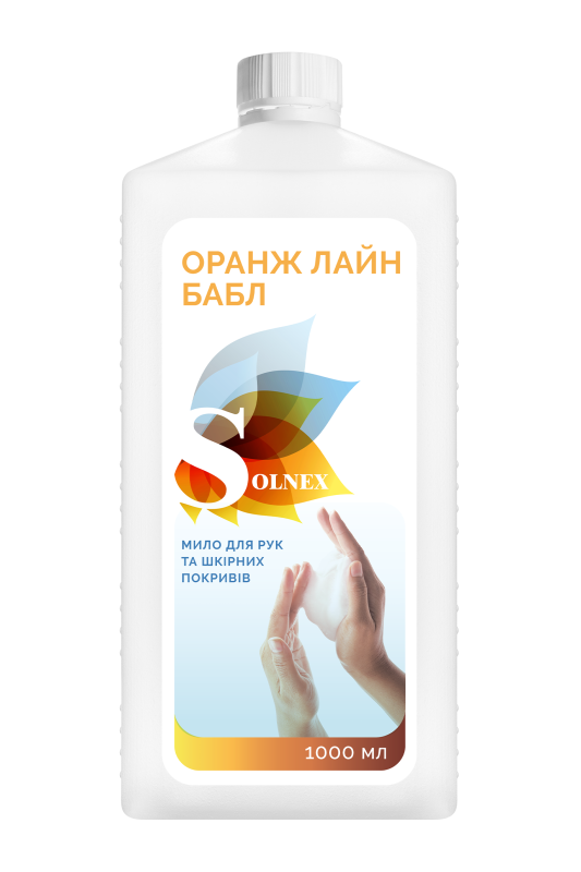 Disinfectant soap ORANGE LINE BUBBLE (with dispenser), 1 L