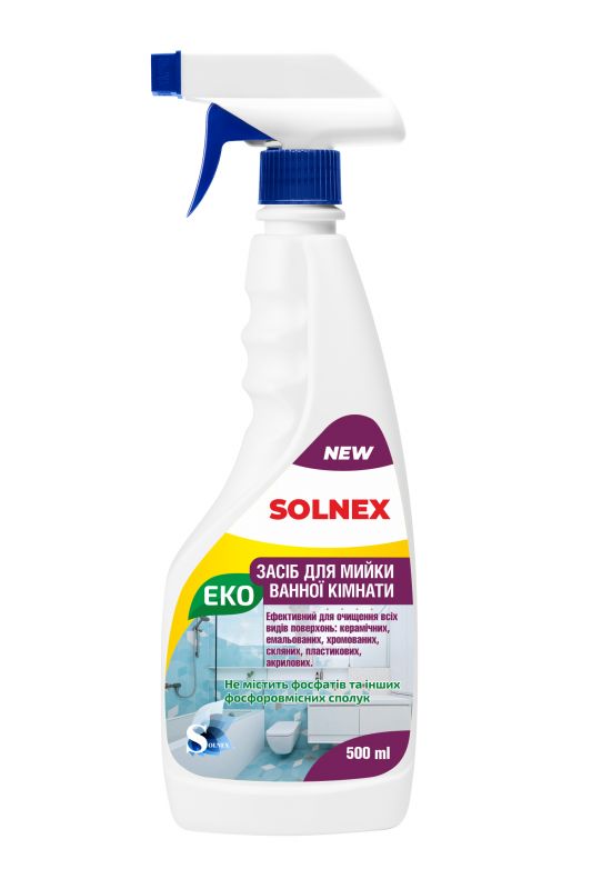 ЕКО Засіб для мийки ванної кімнати SOLNEX, 500 мл